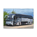Tour Coach Canvas Print — Modern Luxury Bus Wall Art for Travel Enthusiasts