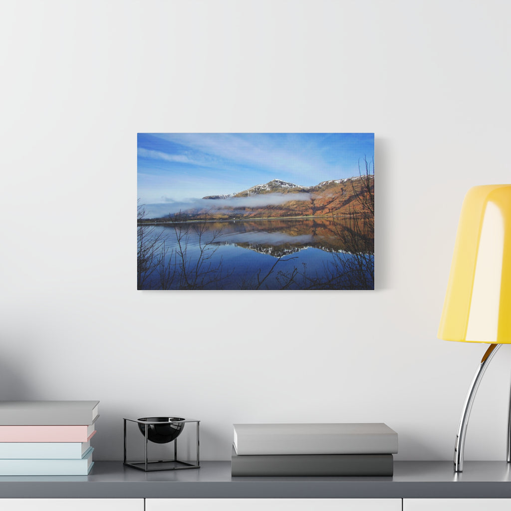 Mountain Lake Reflection Canvas Print — Scenic Landscape Wall Art