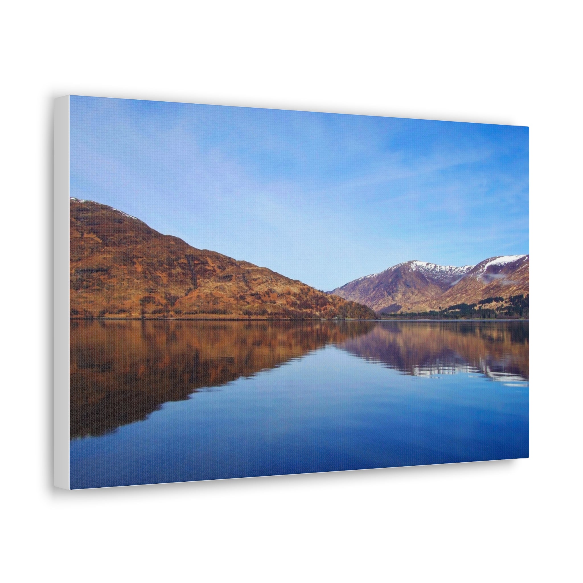 Lake Reflection Canvas Print Tranquil Mountain Landscape Wall Art