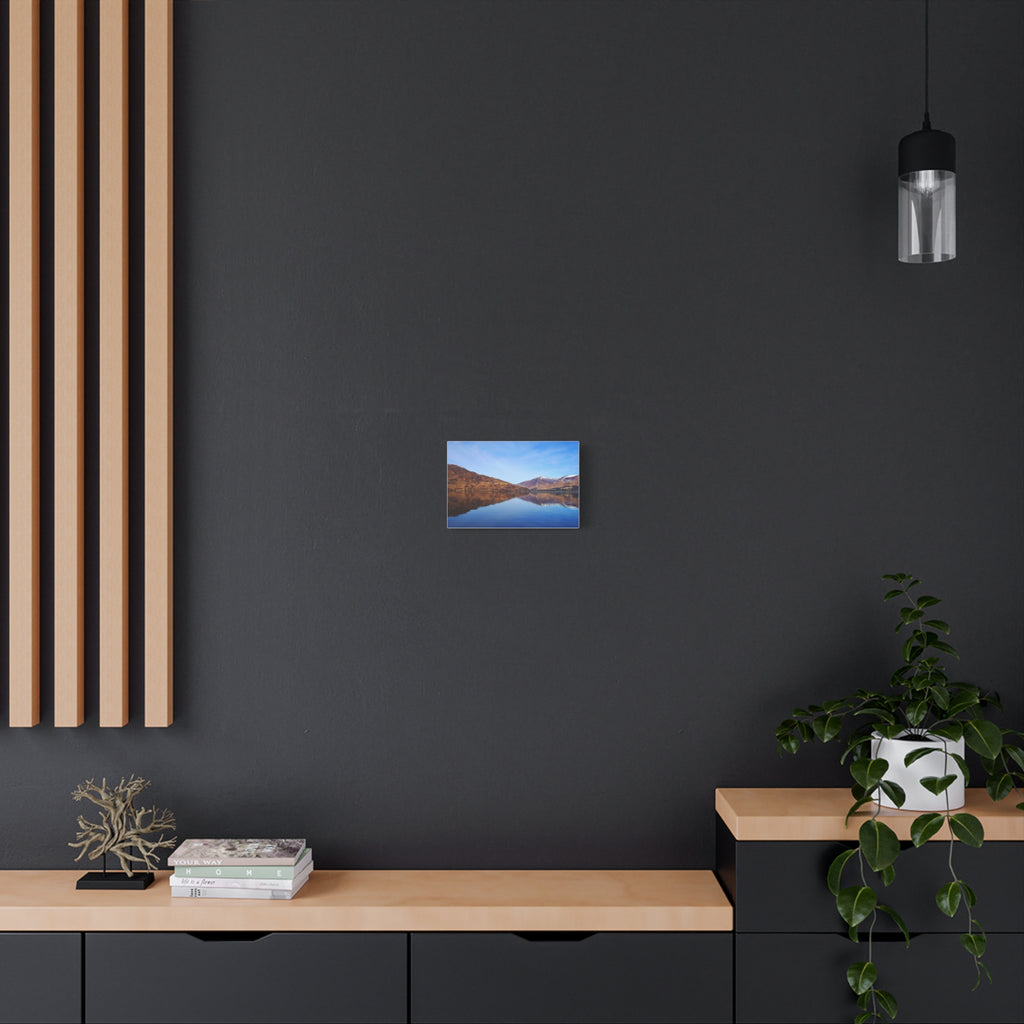 Lake Reflection Canvas Print Tranquil Mountain Landscape Wall Art