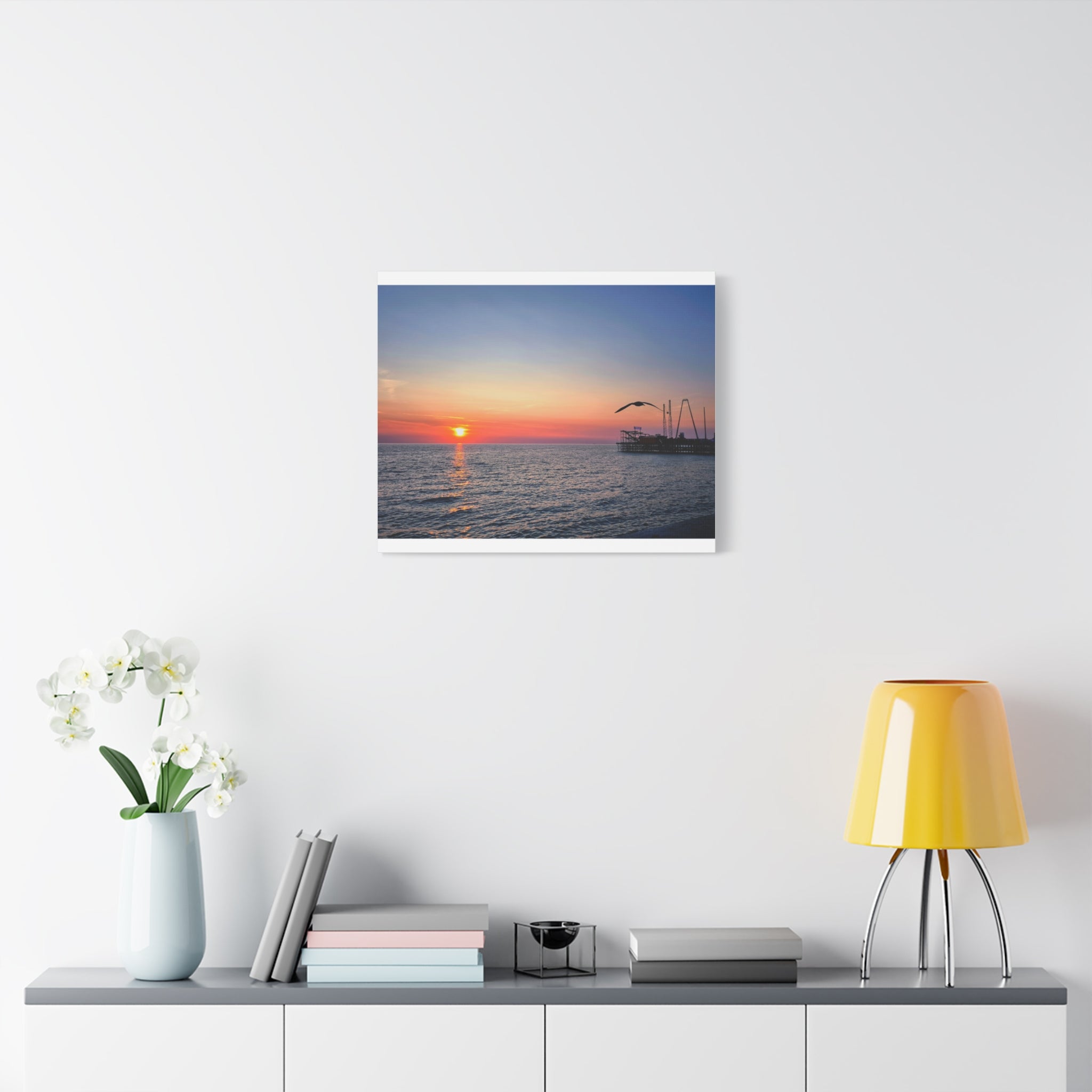 Sunset Seagull Canvas