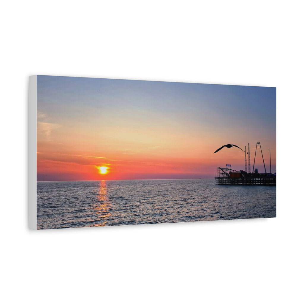 Sunset Seagull Canvas