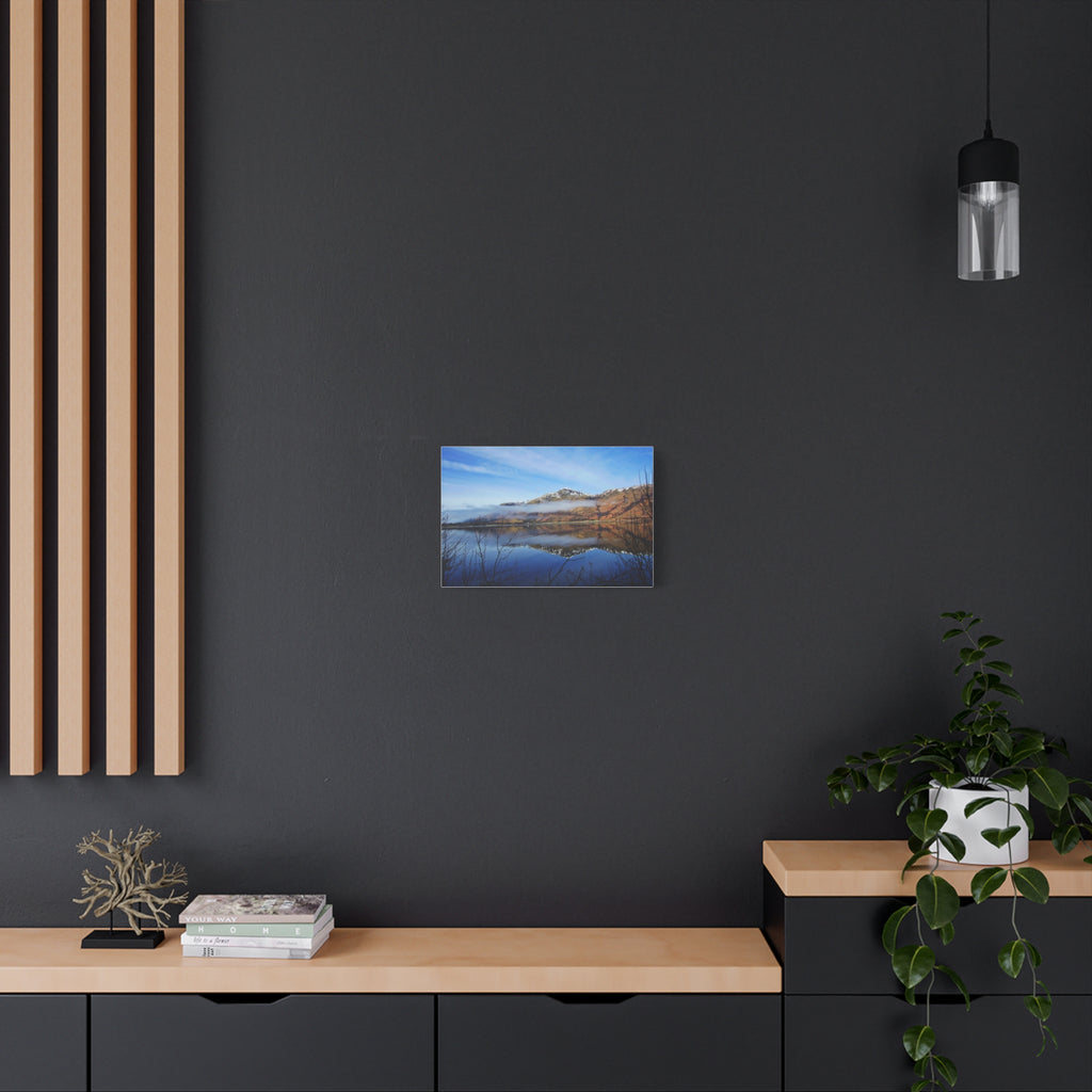 Mountain Lake Reflection Canvas Print — Scenic Landscape Wall Art