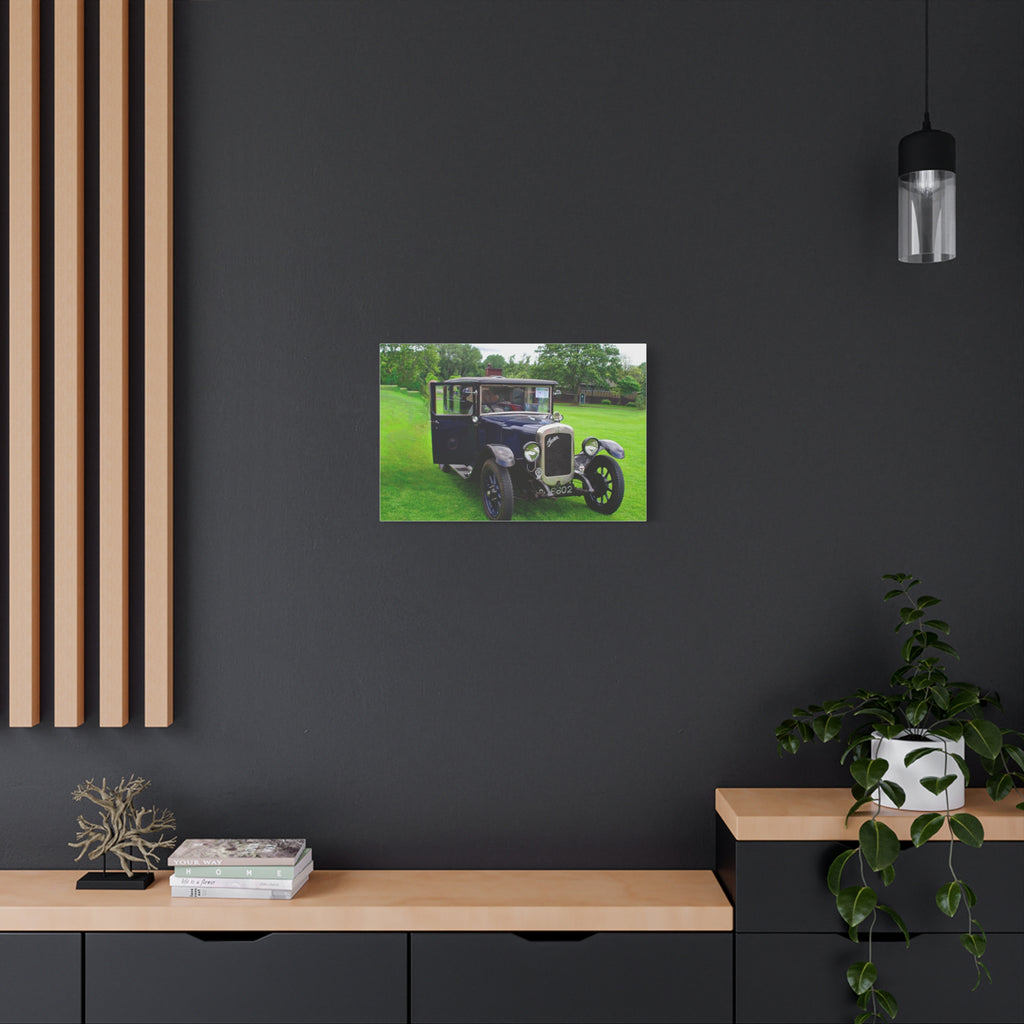 Vintage Austin 1929 Heavy Windsor Car Matte Canvas Print Classic Antique Automobile Wall Art