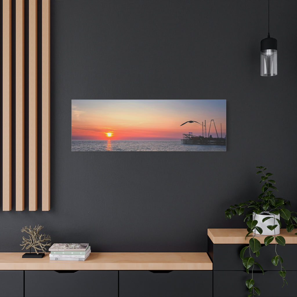 Sunset Seagull Canvas