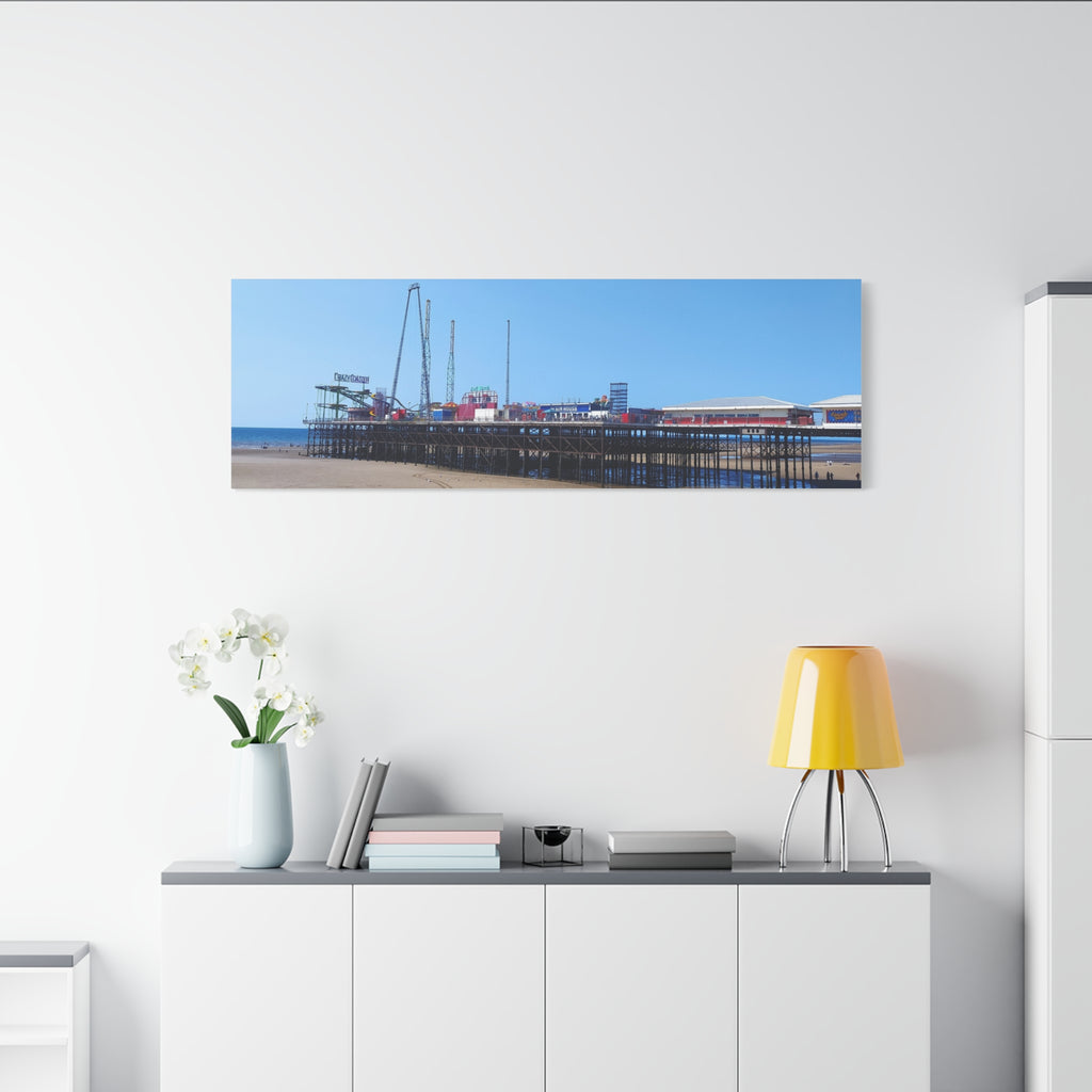 Seaside Pier Canvas Print  Coastal Beach Wall Art