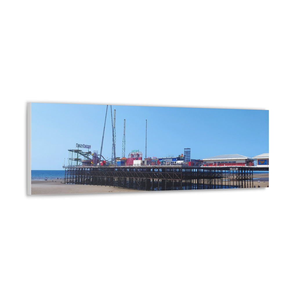 Seaside Pier Canvas Print  Coastal Beach Wall Art