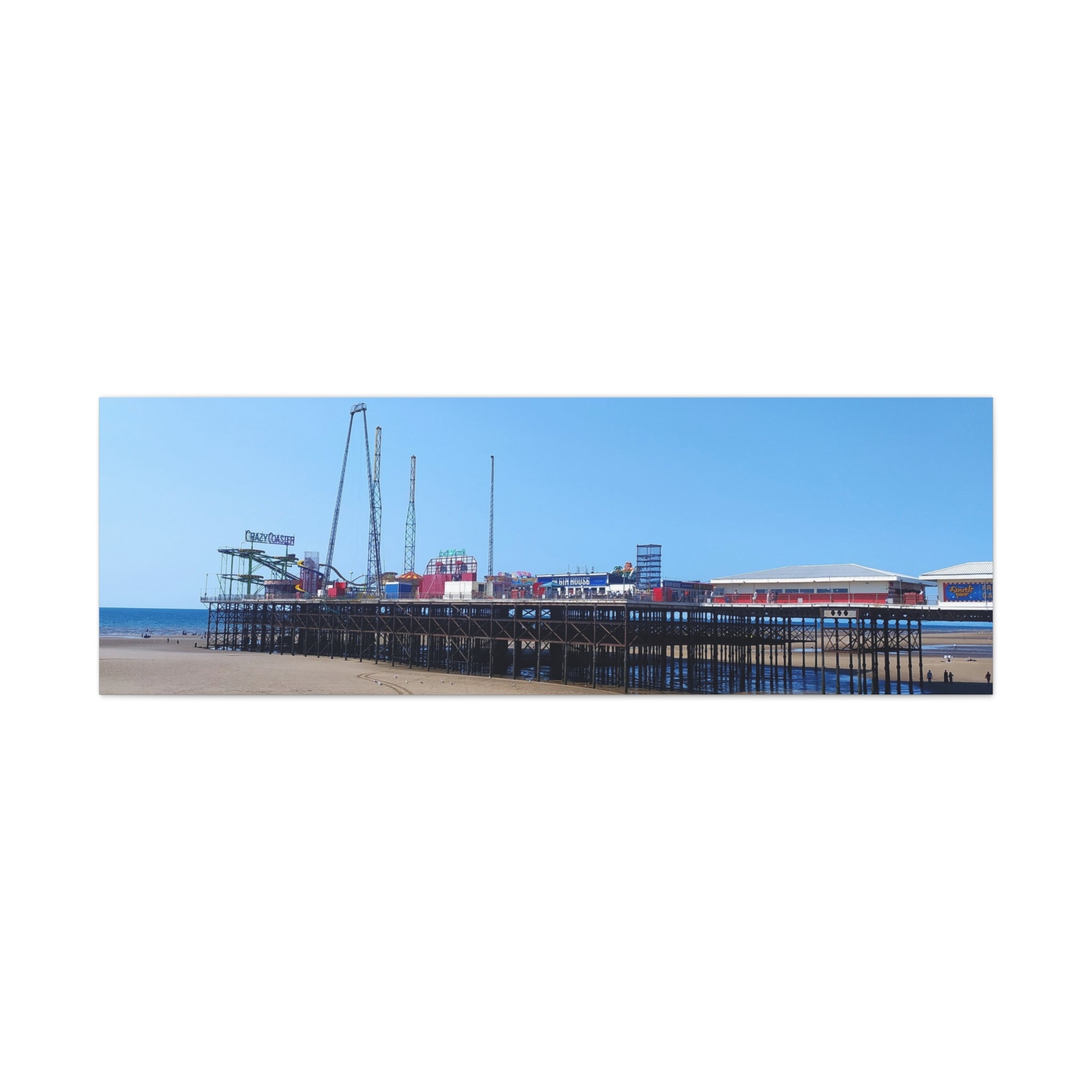 Seaside Pier Canvas Print  Coastal Beach Wall Art