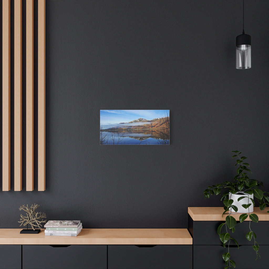 Mountain Lake Reflection Canvas Print — Scenic Landscape Wall Art
