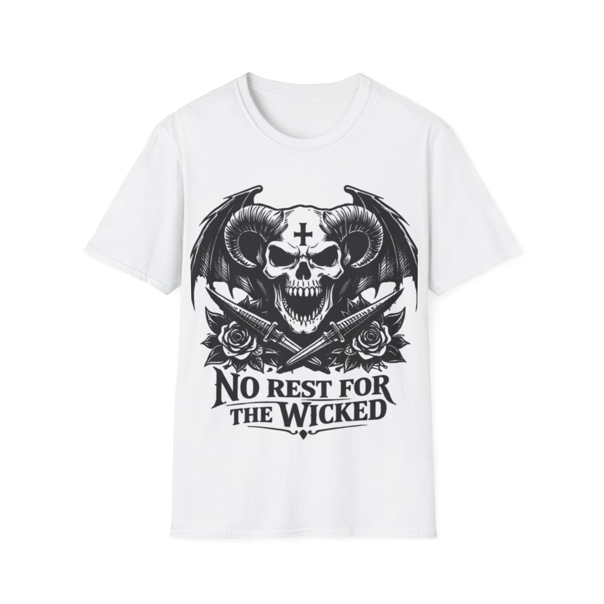 No Rest for the Wicked Skull T-Shirt