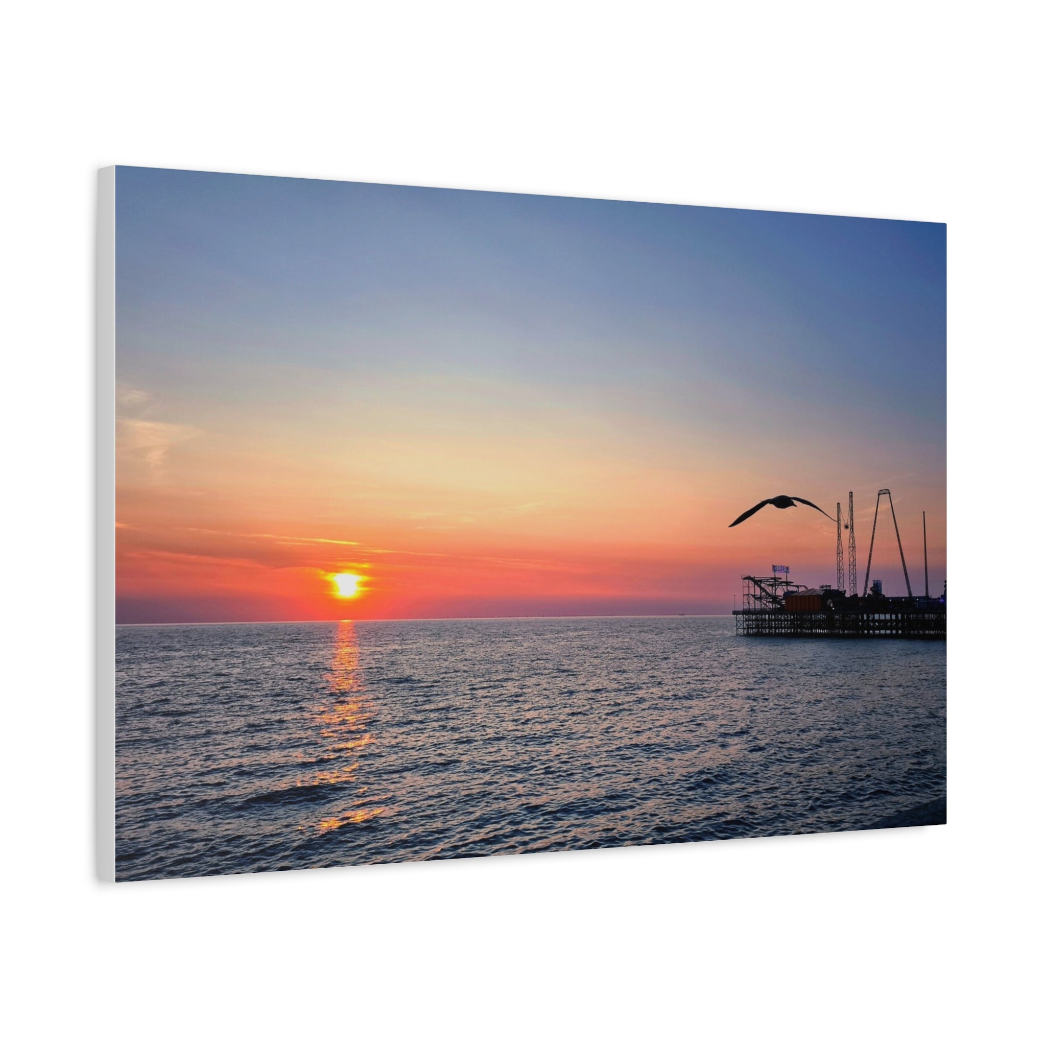 Sunset Seagull Canvas