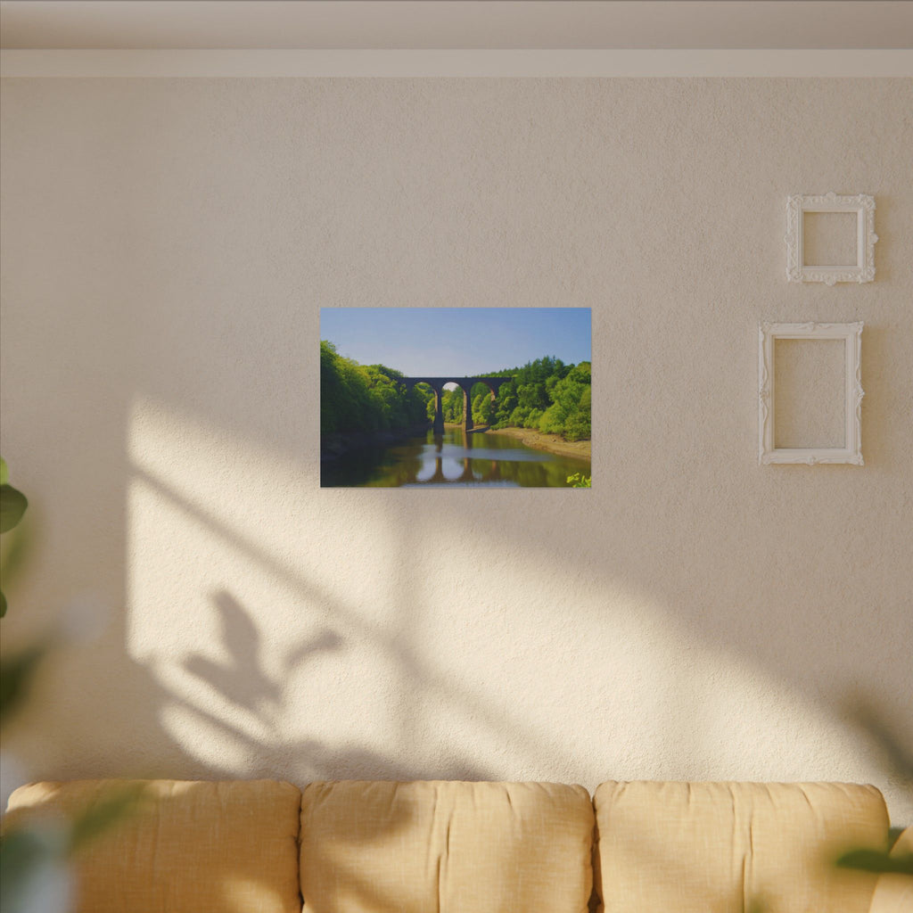 River Viaduct Landscape Canvas Print  Scenic Bridge Wall Art Bradshaw Viaduct Darwen