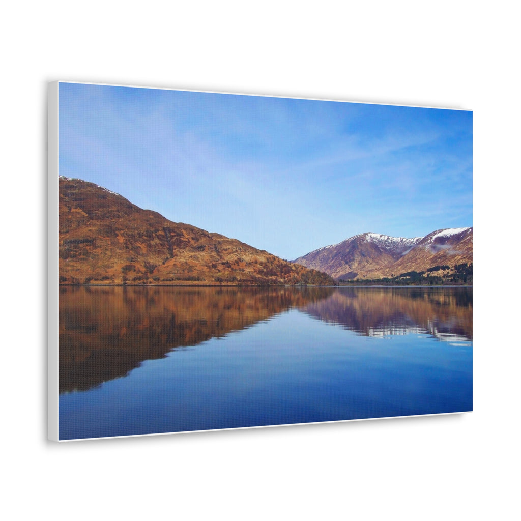 Lake Reflection Canvas Print Tranquil Mountain Landscape Wall Art