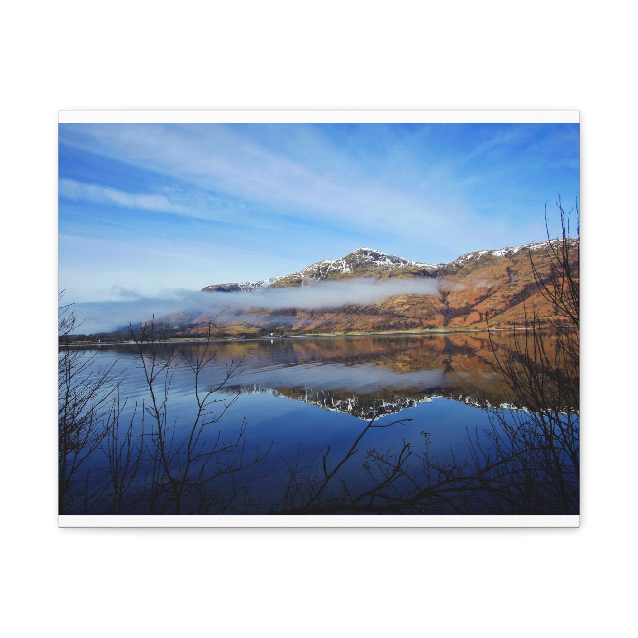 Mountain Lake Reflection Canvas Print — Scenic Landscape Wall Art