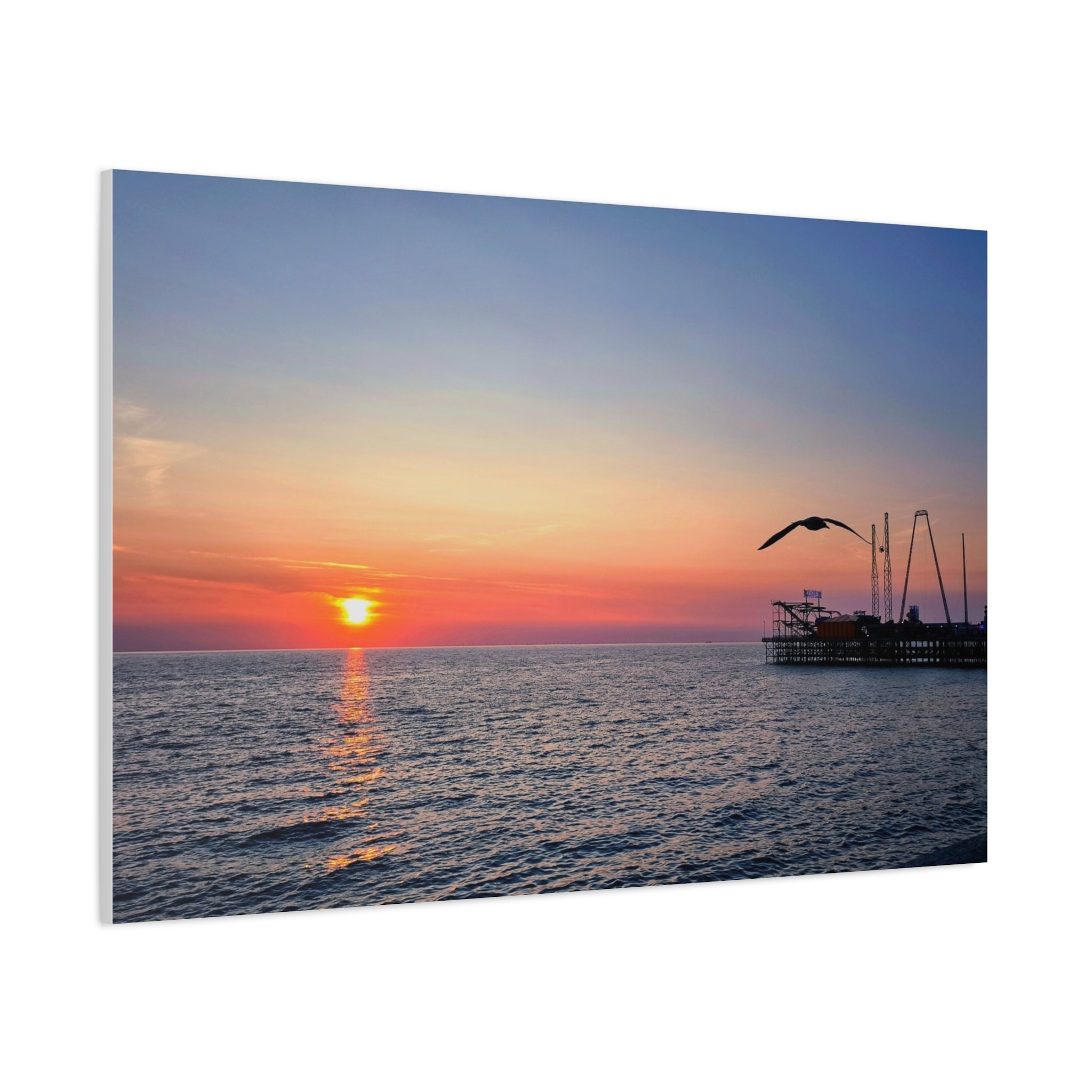 Sunset Seagull Canvas