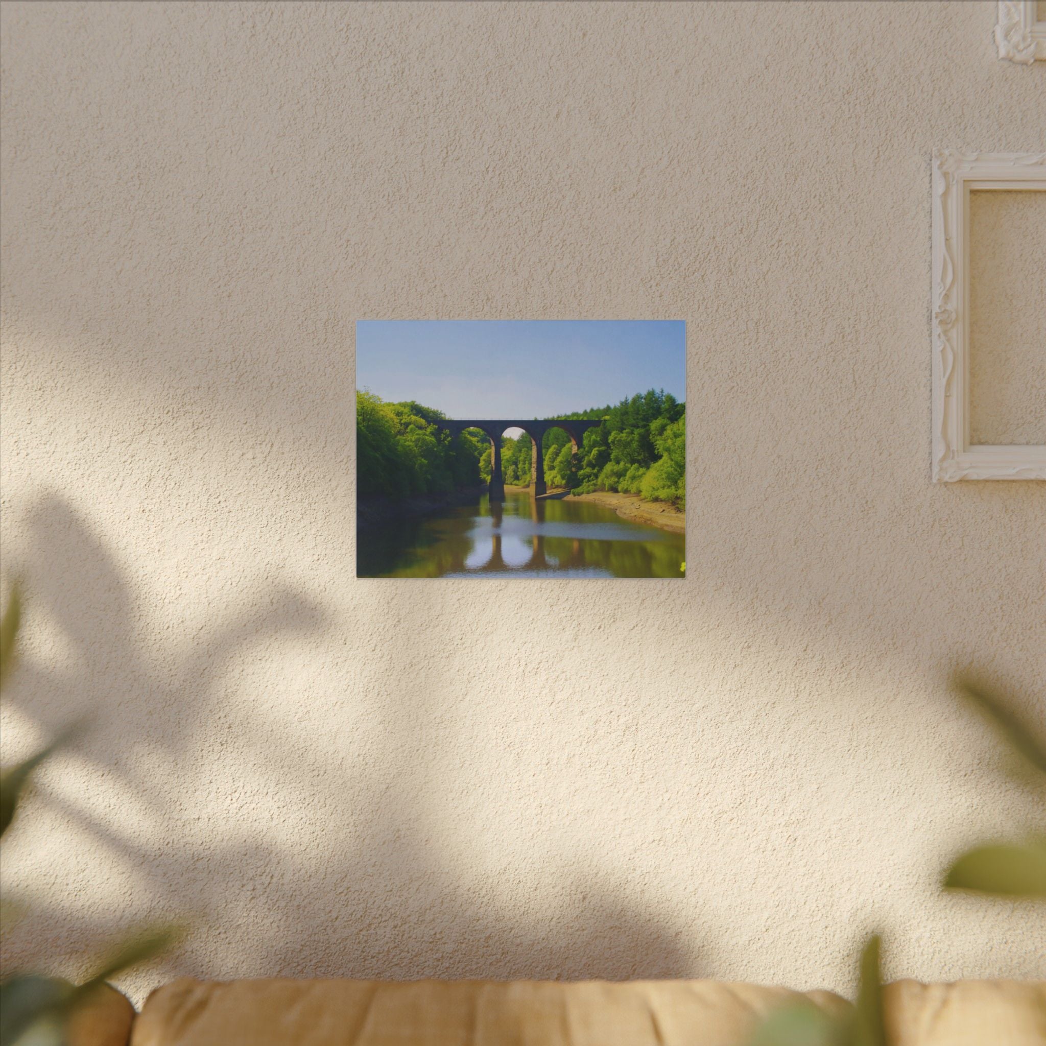 River Viaduct Landscape Canvas Print  Scenic Bridge Wall Art Bradshaw Viaduct Darwen