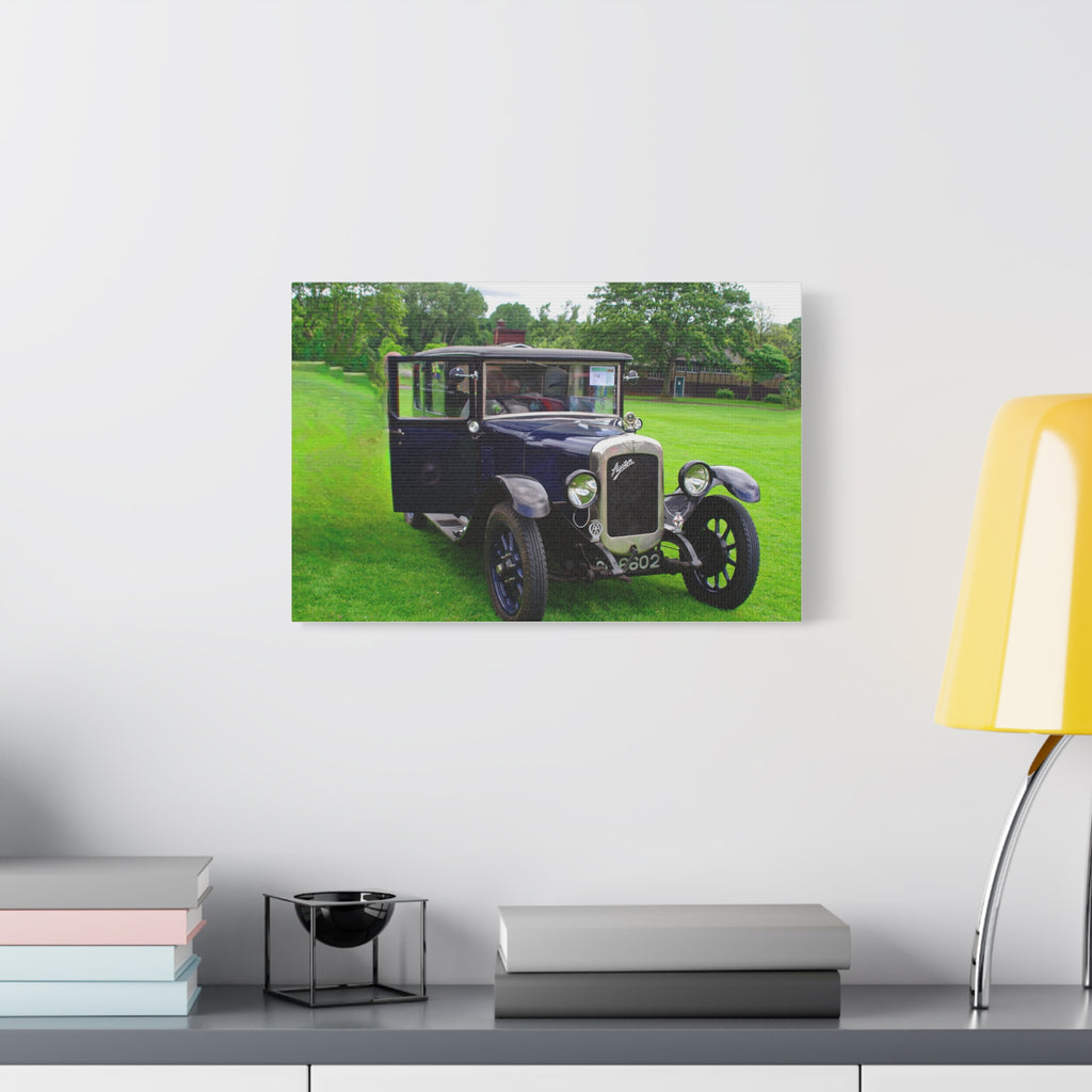 Vintage Austin 1929 Heavy Windsor Car Matte Canvas Print Classic Antique Automobile Wall Art