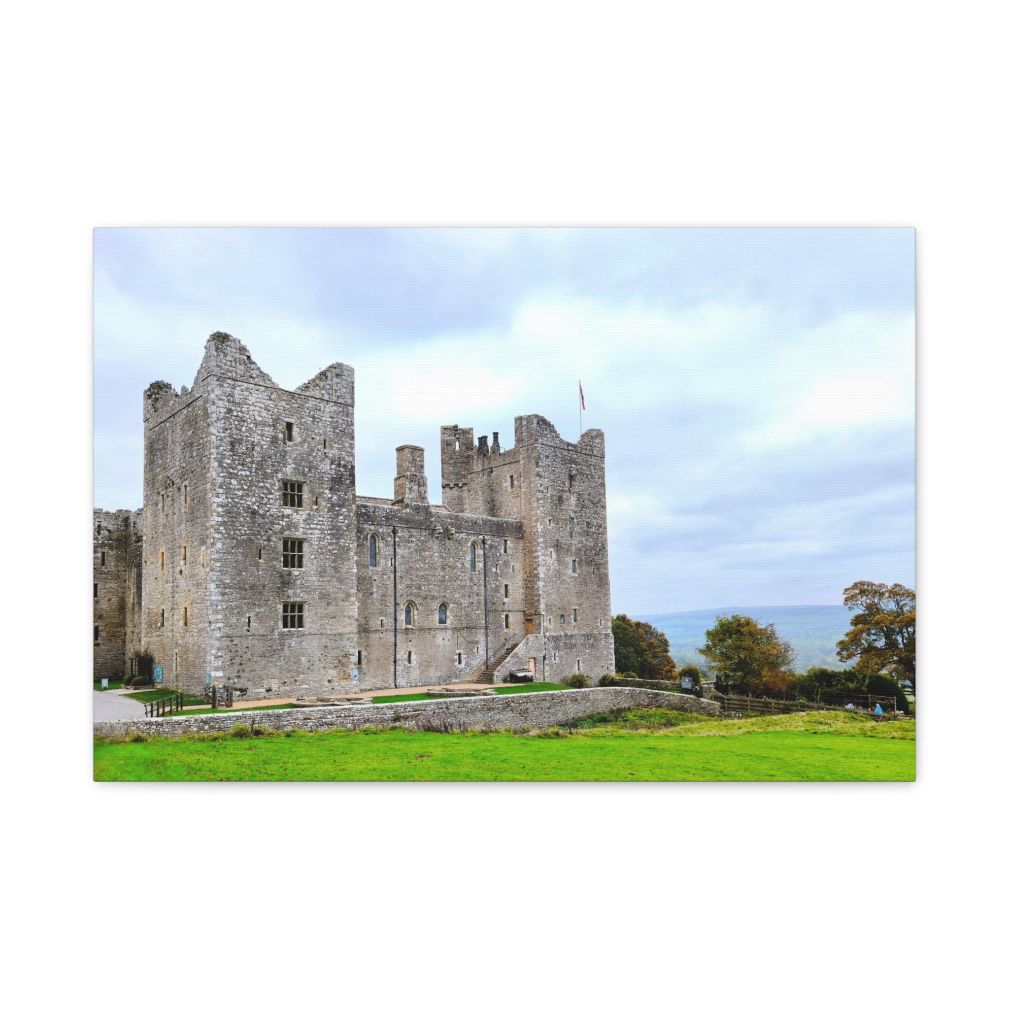 Medieval Castle Canvas Print — Historic Stone Castle Wall Art