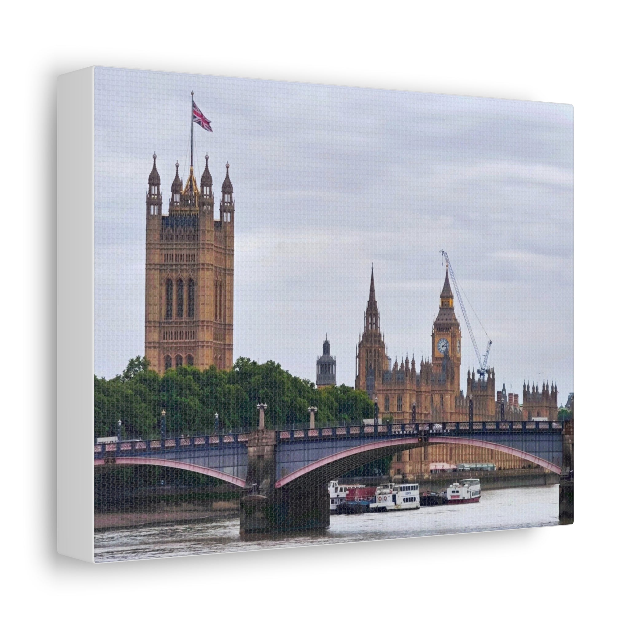London Thames River Canvas Print – Westminster Bridge & Big Ben Stretched Canvas