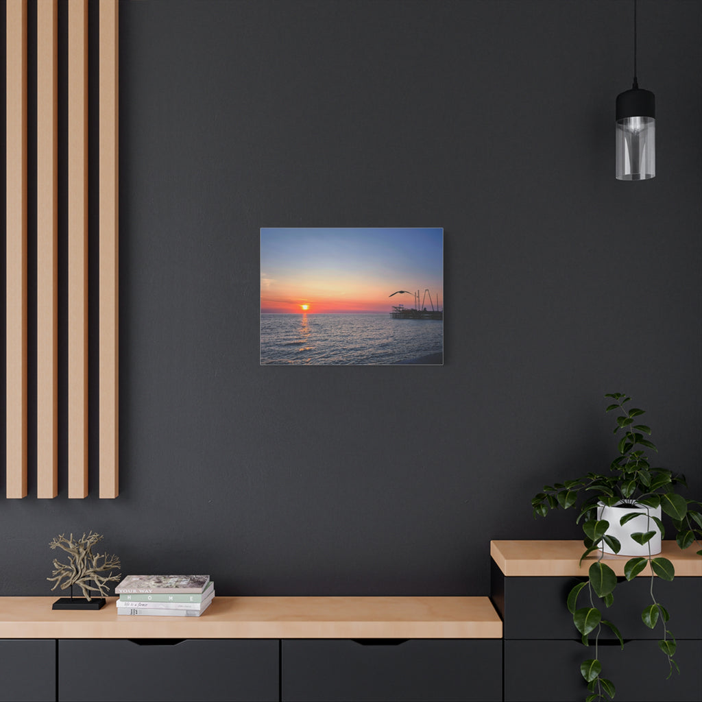 Sunset Seagull Canvas