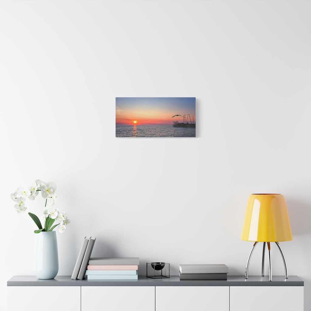Sunset Seagull Canvas