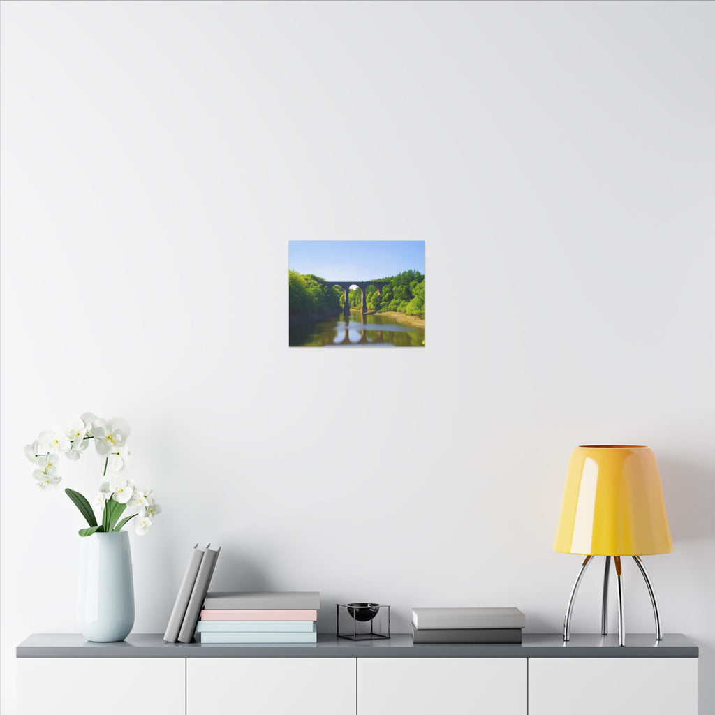 River Viaduct Landscape Canvas Print  Scenic Bridge Wall Art Bradshaw Viaduct Darwen