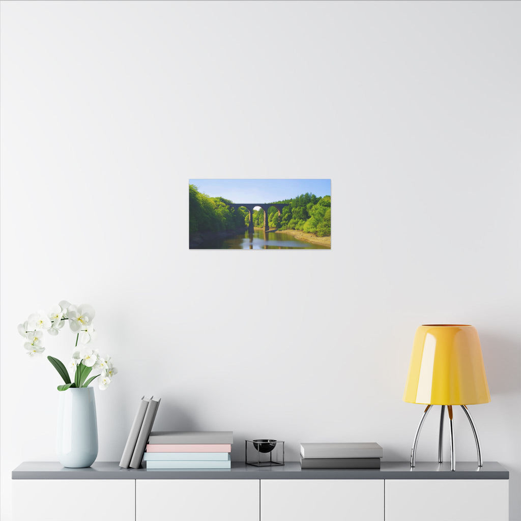 River Viaduct Landscape Canvas Print  Scenic Bridge Wall Art Bradshaw Viaduct Darwen