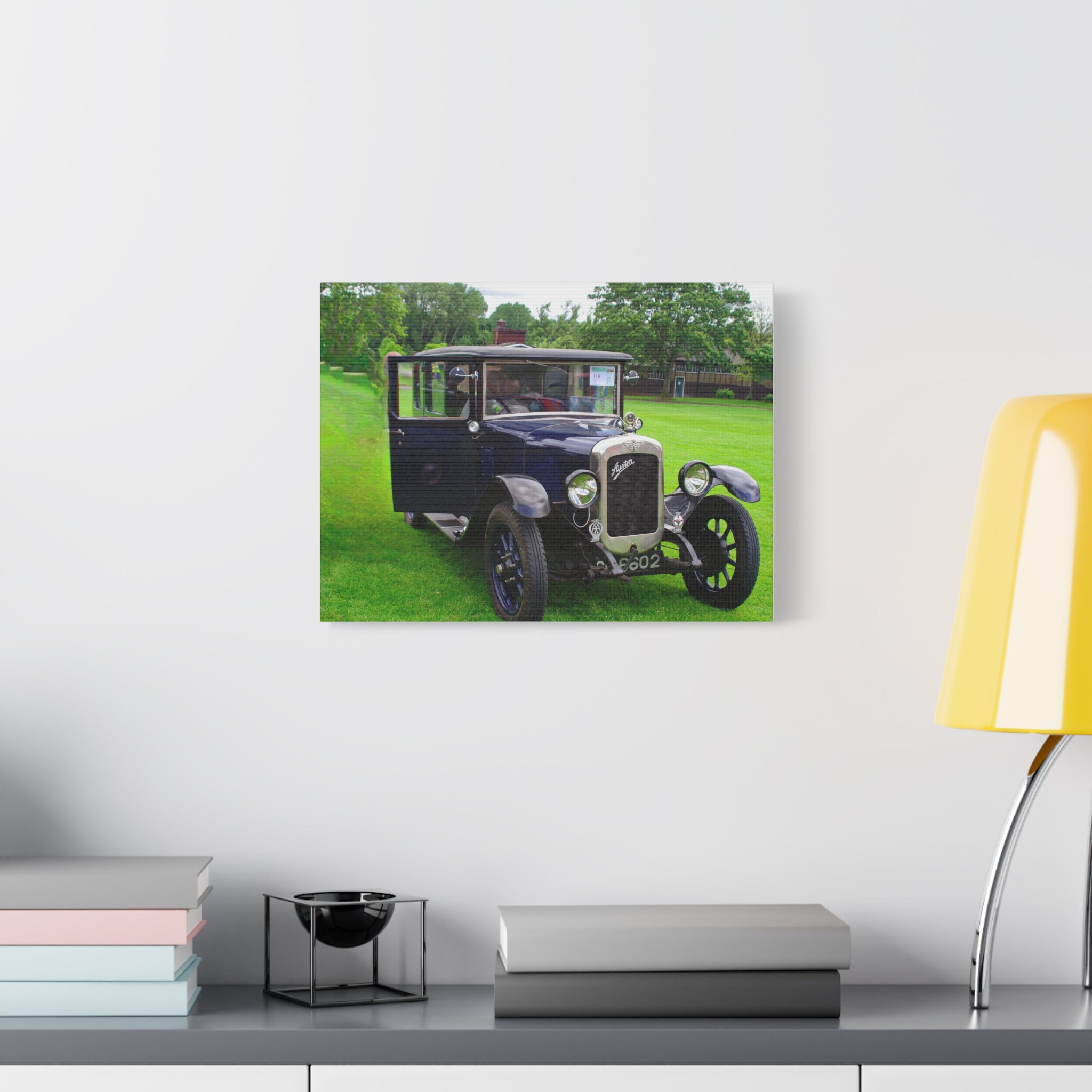 Vintage Austin 1929 Heavy Windsor Car Matte Canvas Print Classic Antique Automobile Wall Art