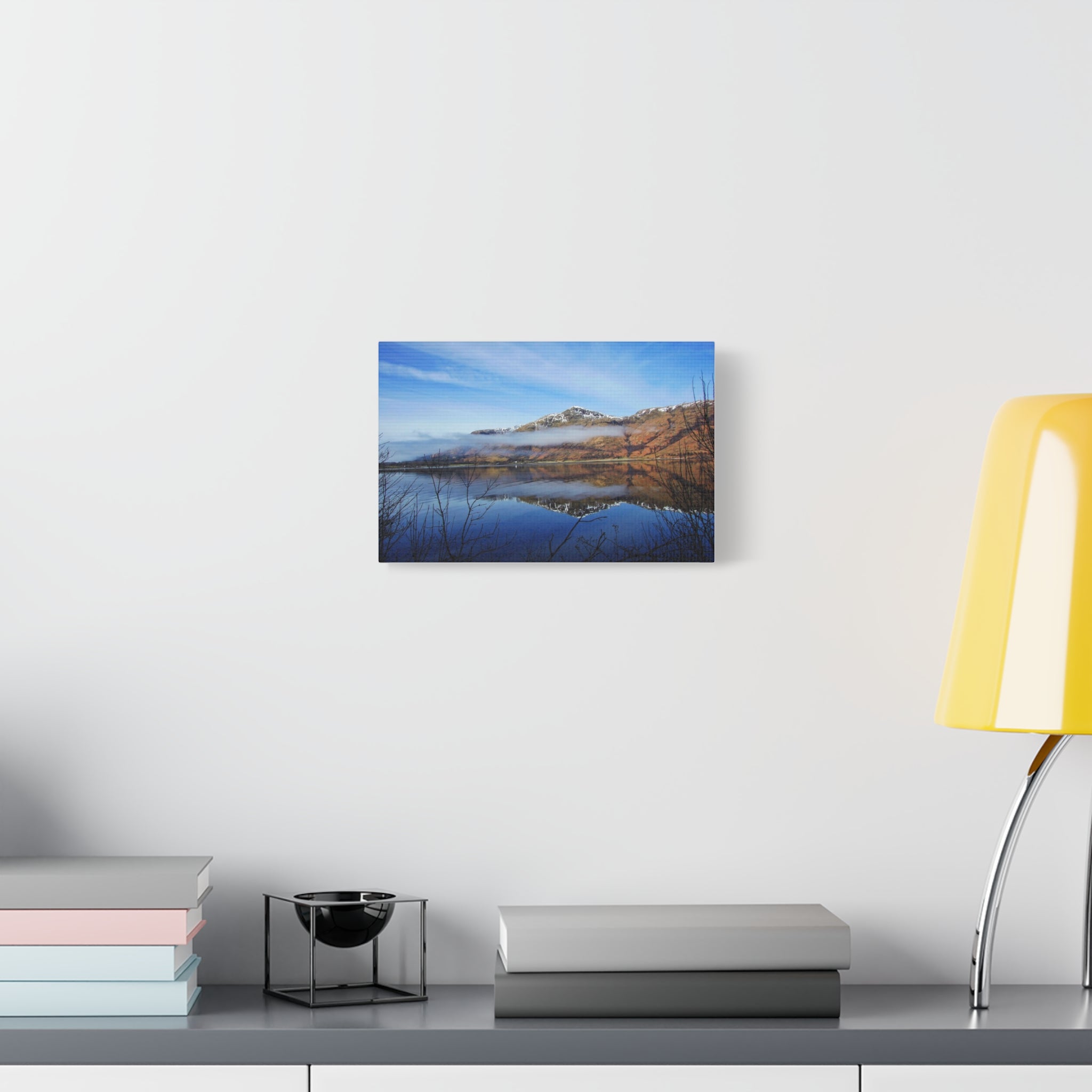 Mountain Lake Reflection Canvas Print — Scenic Landscape Wall Art