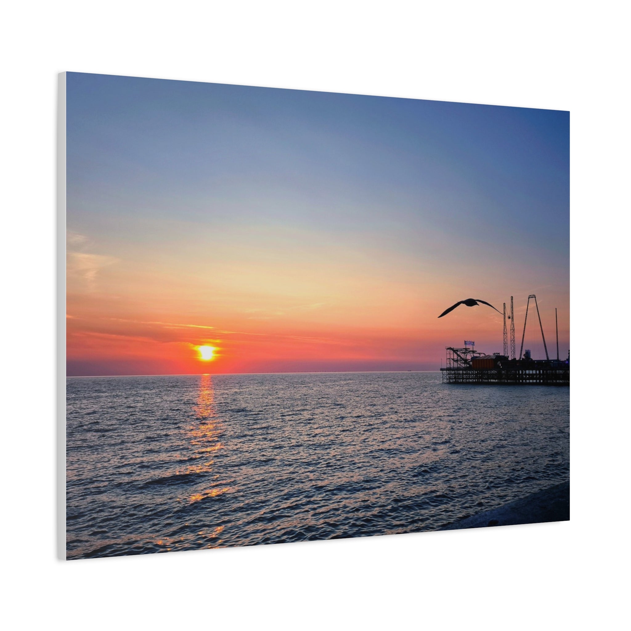 Sunset Seagull Canvas