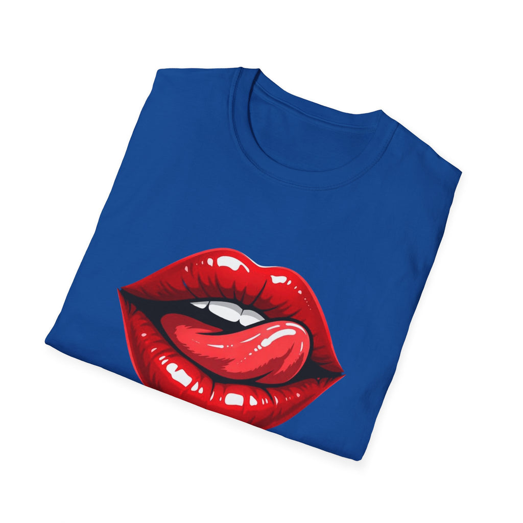 Graphic Tee  Red Lip Graphic "Less Talk More Action"