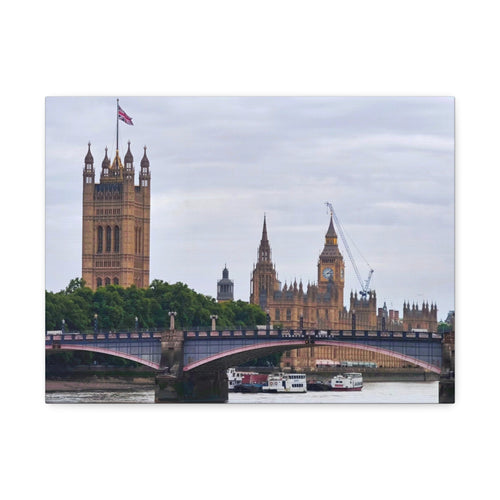 London Thames River Canvas Print – Westminster Bridge & Big Ben Stretched Canvas