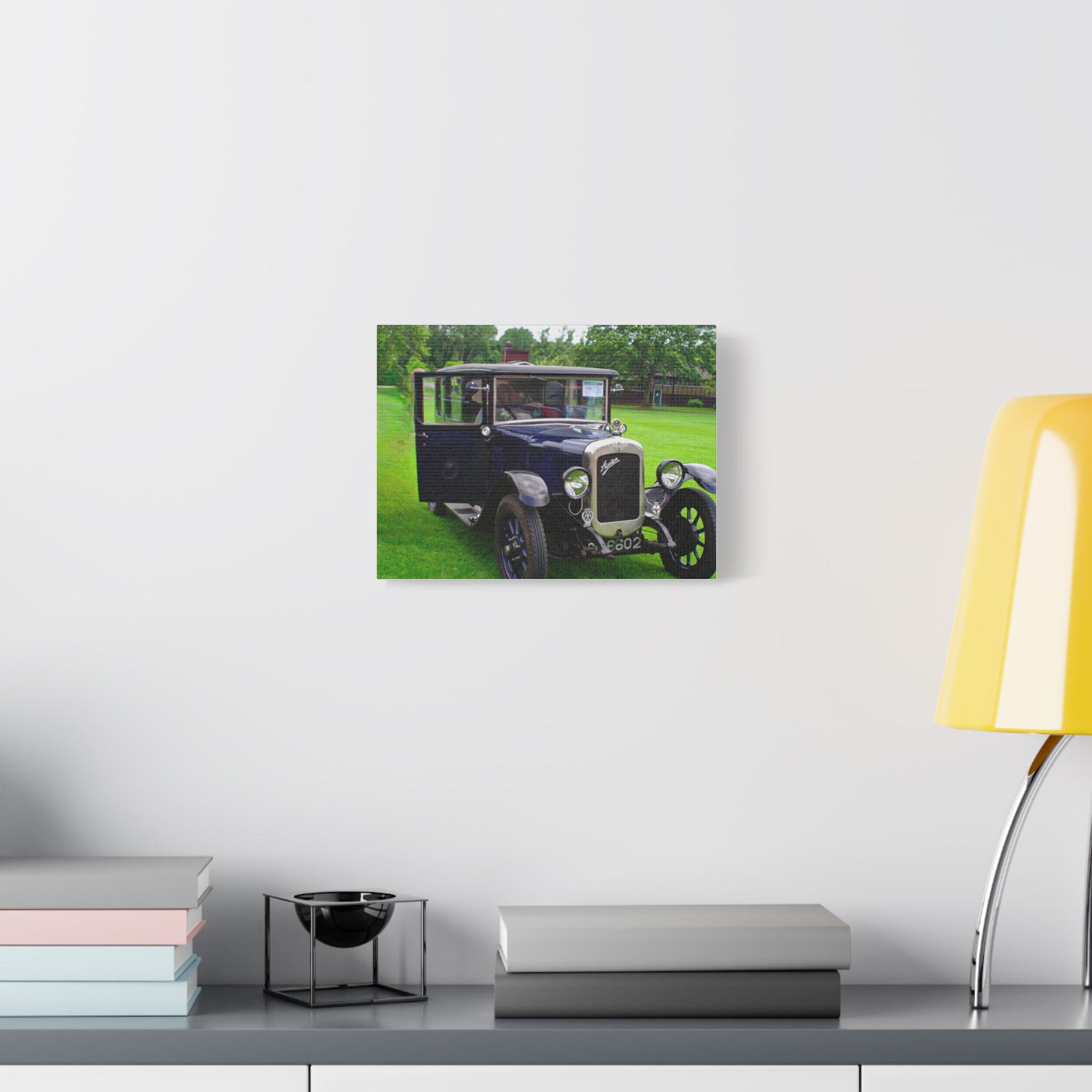 Vintage Austin 1929 Heavy Windsor Car Matte Canvas Print Classic Antique Automobile Wall Art