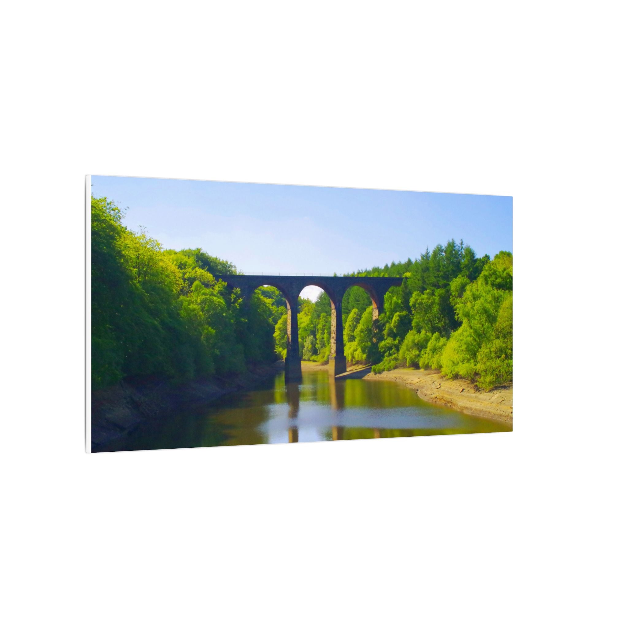 River Viaduct Landscape Canvas Print  Scenic Bridge Wall Art Bradshaw Viaduct Darwen