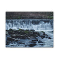 Waterfall Matte Canvas Print Serene River Landscape Stretched Wall Art