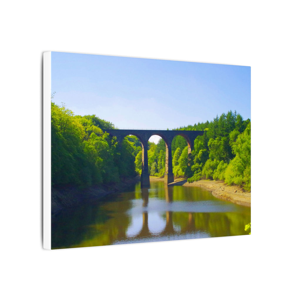 River Viaduct Landscape Canvas Print  Scenic Bridge Wall Art Bradshaw Viaduct Darwen