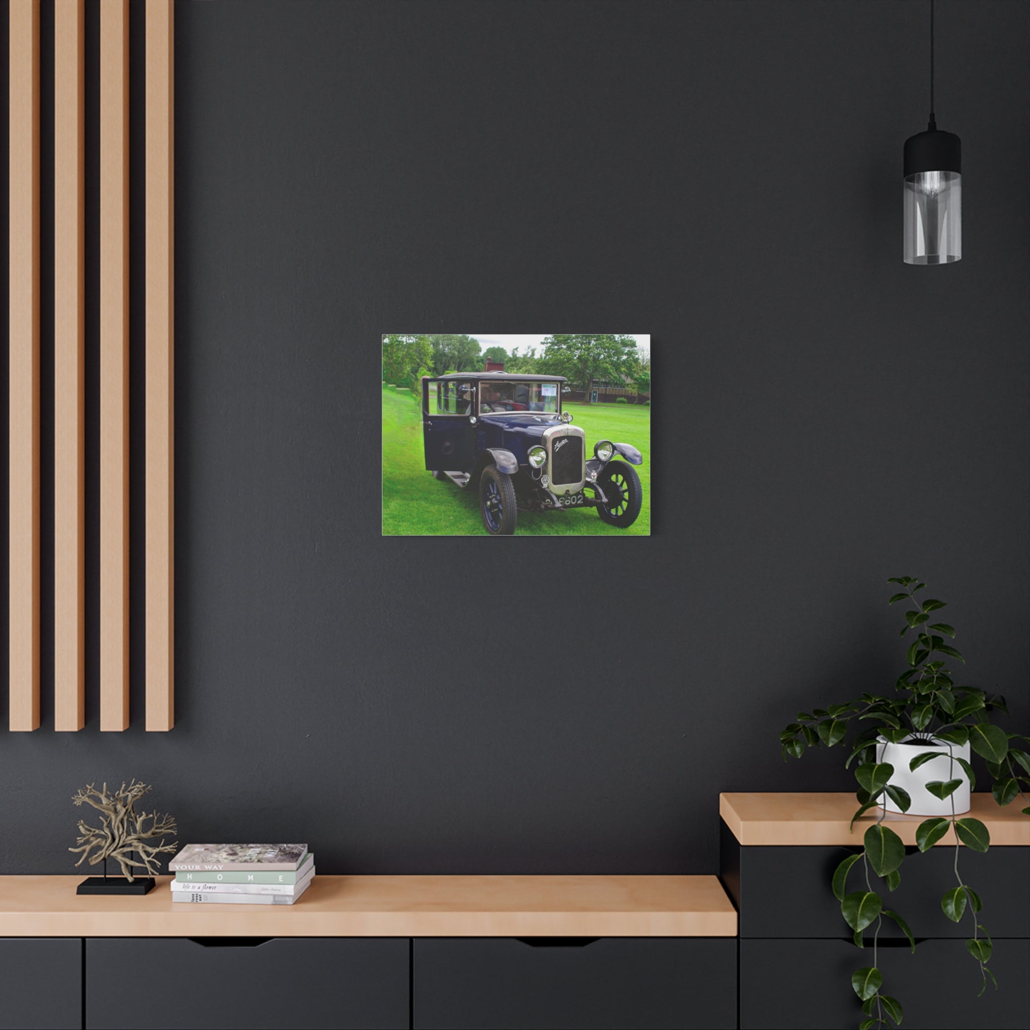 Vintage Austin 1929 Heavy Windsor Car Matte Canvas Print Classic Antique Automobile Wall Art