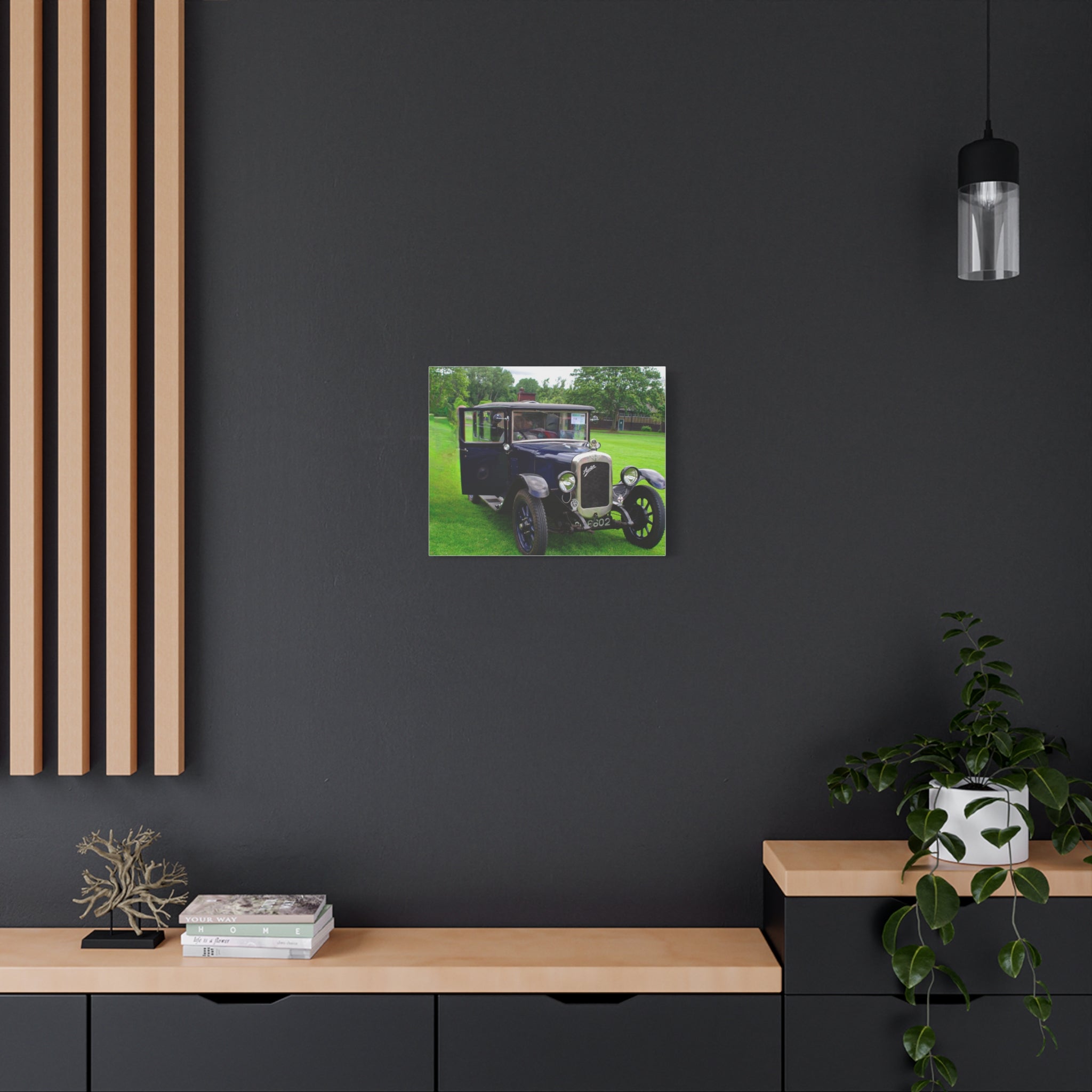 Vintage Austin 1929 Heavy Windsor Car Matte Canvas Print Classic Antique Automobile Wall Art