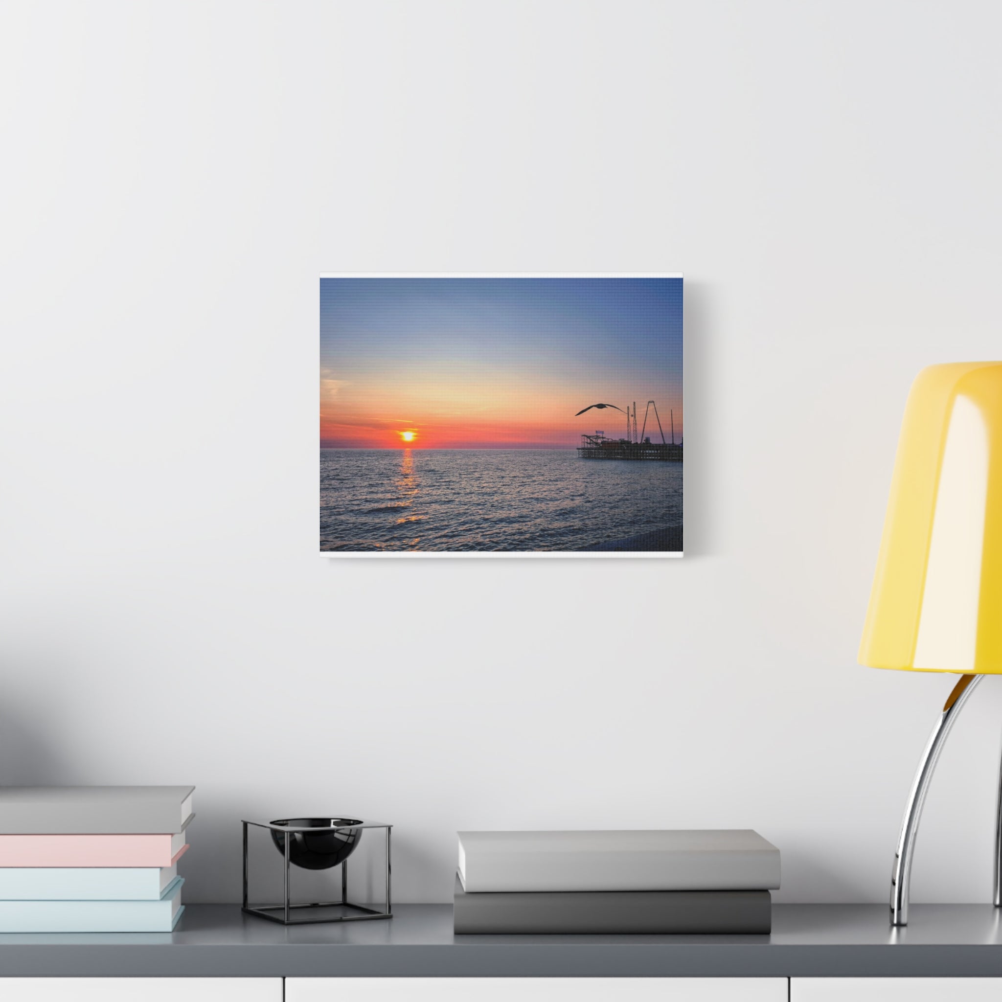 Sunset Seagull Canvas