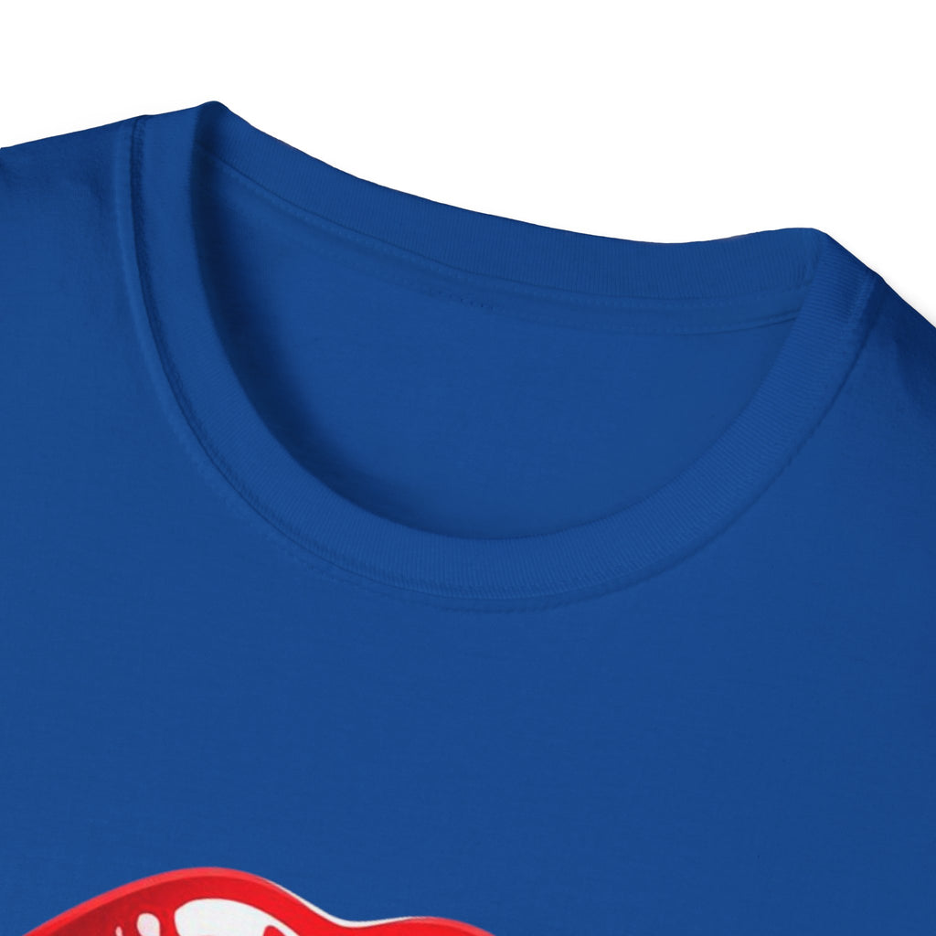 Graphic Tee  Red Lip Graphic "Less Talk More Action"
