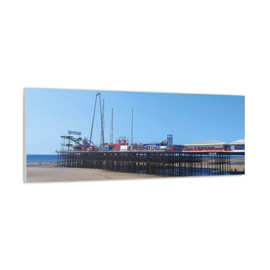 Seaside Pier Canvas Print  Coastal Beach Wall Art