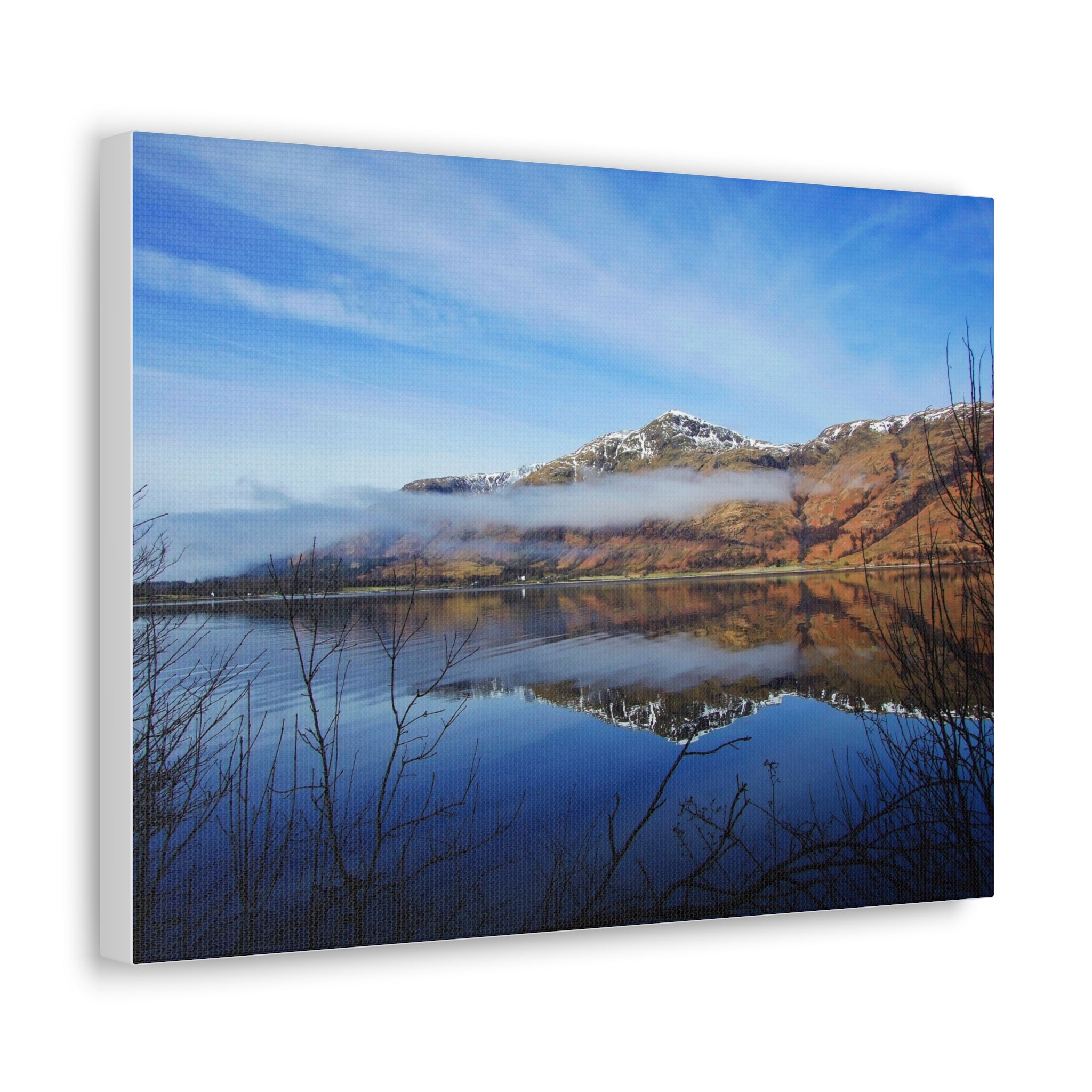 Mountain Lake Reflection Canvas Print — Scenic Landscape Wall Art