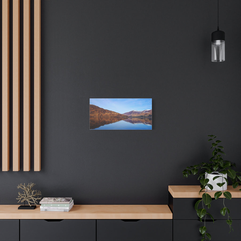 Lake Reflection Canvas Print Tranquil Mountain Landscape Wall Art
