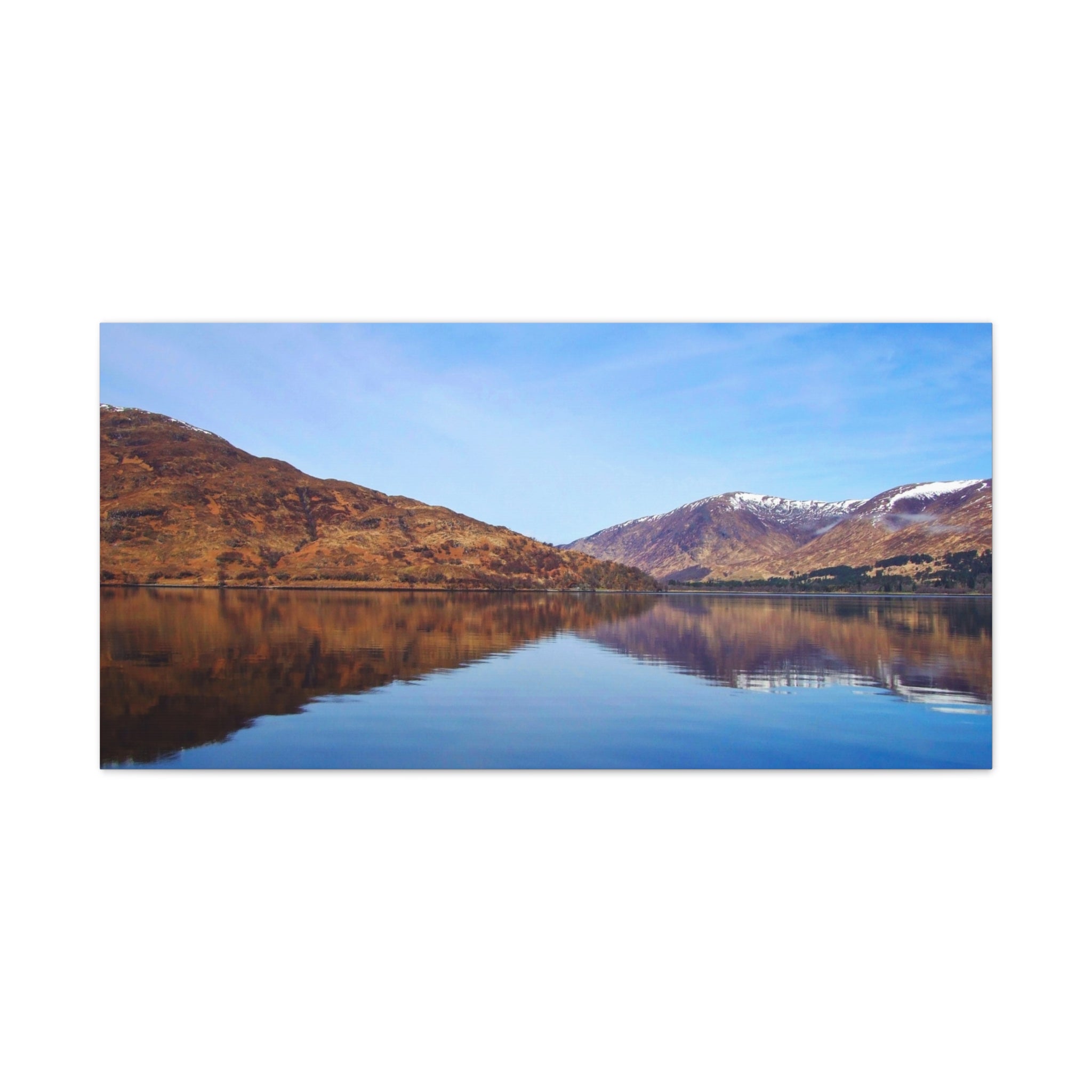 Lake Reflection Canvas Print Tranquil Mountain Landscape Wall Art