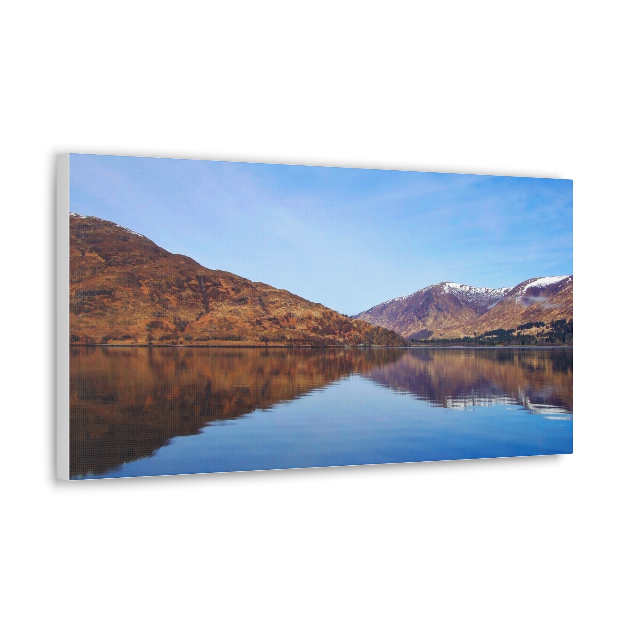 Lake Reflection Canvas Print Tranquil Mountain Landscape Wall Art