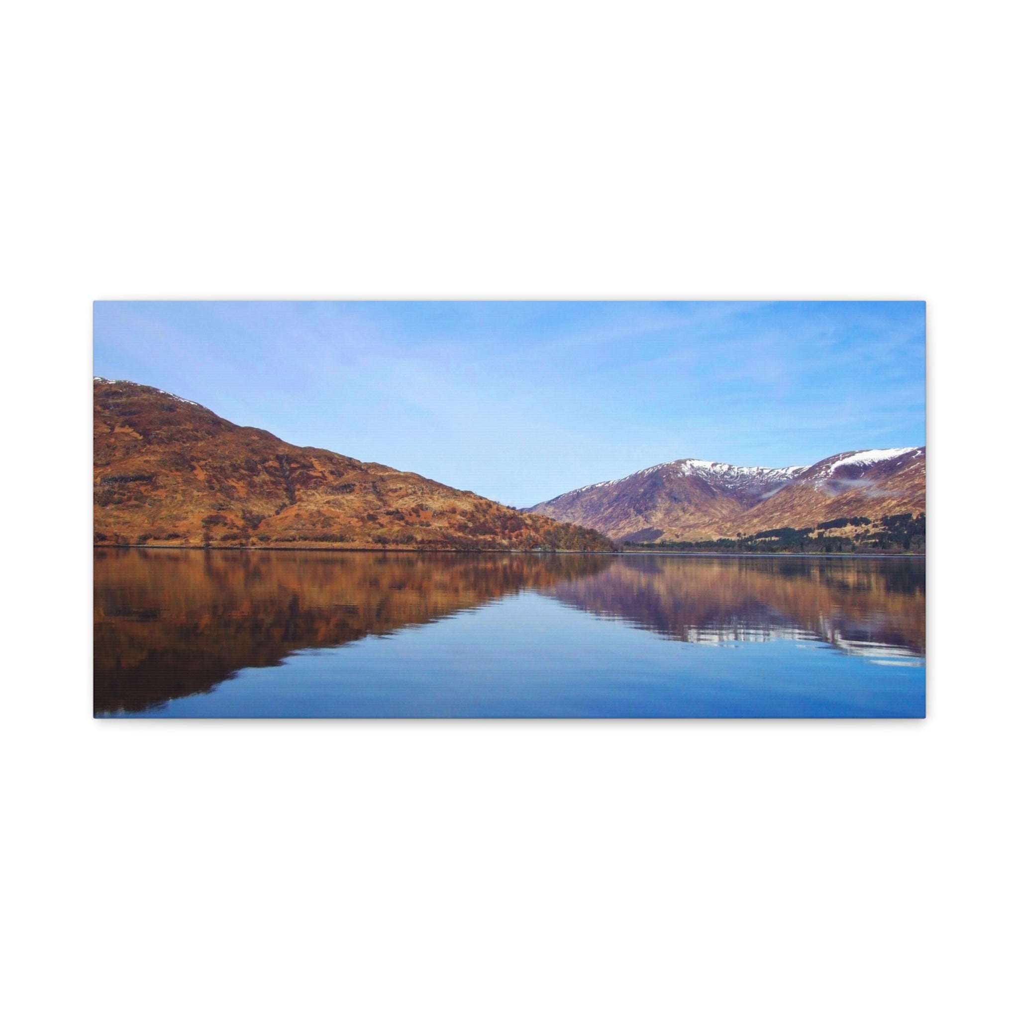 Lake Reflection Canvas Print Tranquil Mountain Landscape Wall Art