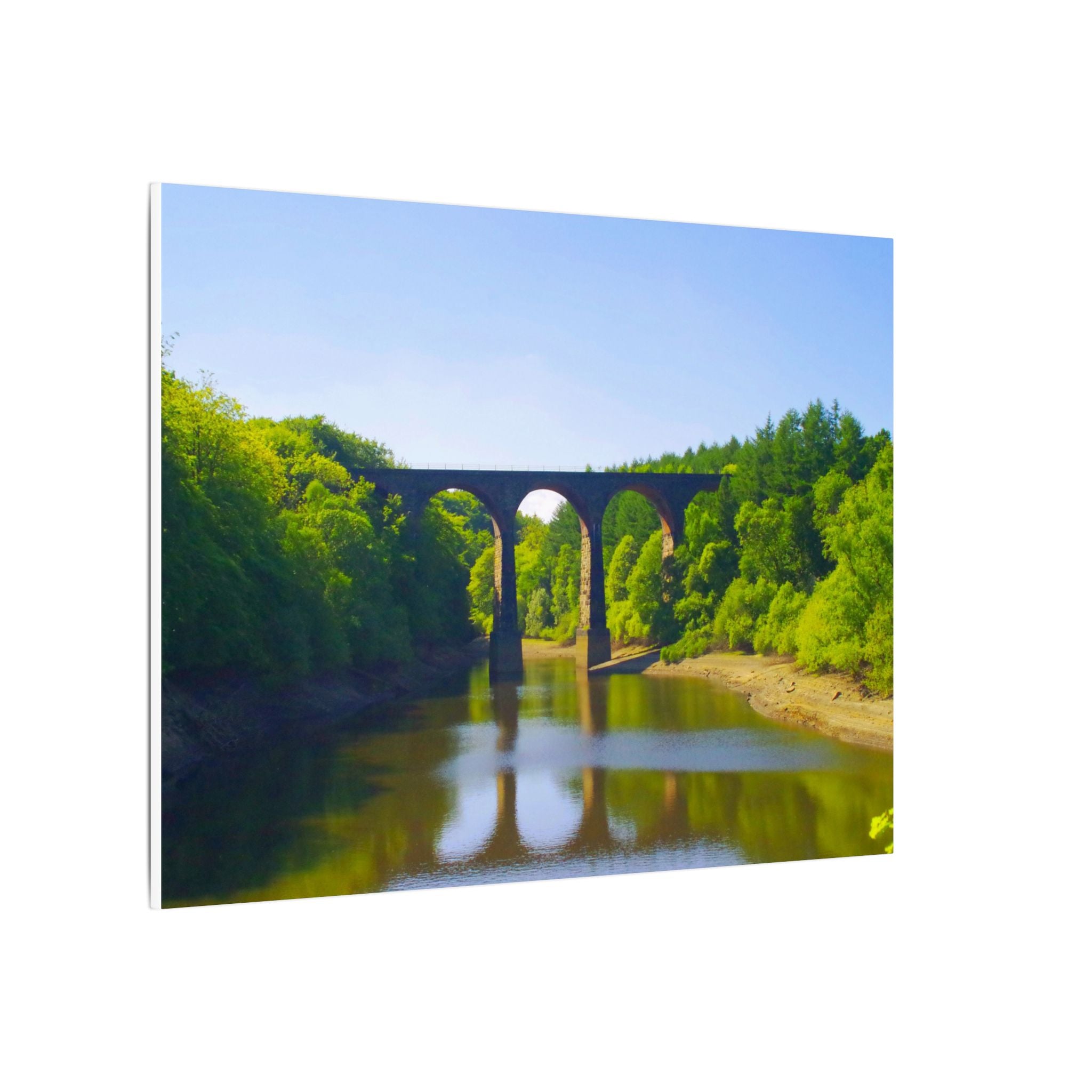 River Viaduct Landscape Canvas Print  Scenic Bridge Wall Art Bradshaw Viaduct Darwen