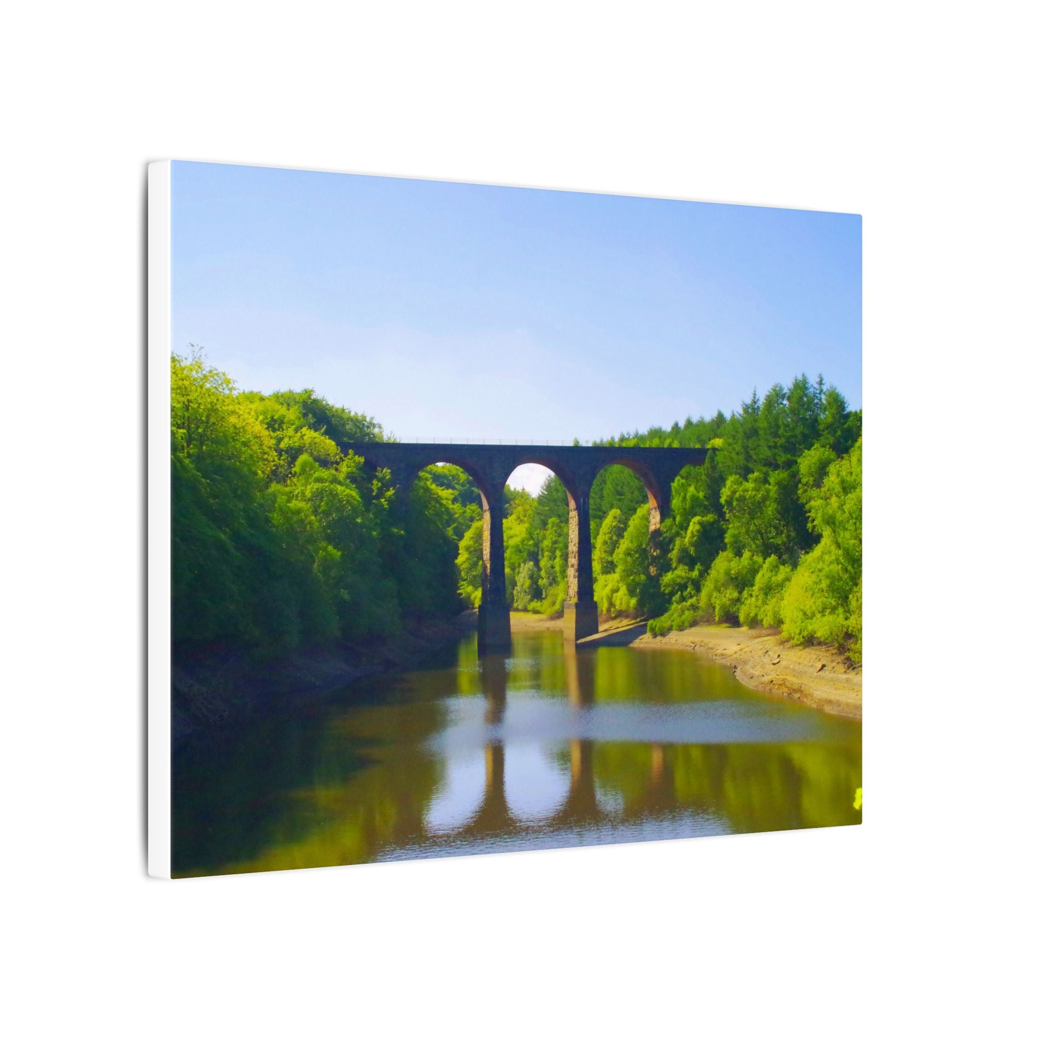 River Viaduct Landscape Canvas Print  Scenic Bridge Wall Art Bradshaw Viaduct Darwen